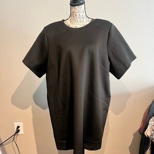 Good American Classic Black Dress with shoulder pads